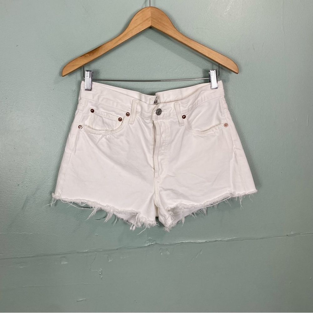 Agolde Parker Shorts White Size 27 Distressed